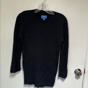 Charcoal Ribbed Sweater